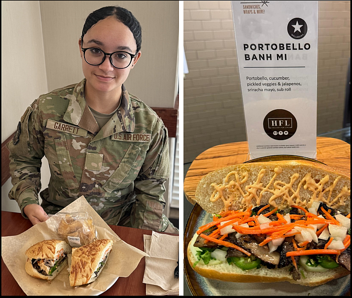 airman with sandwich